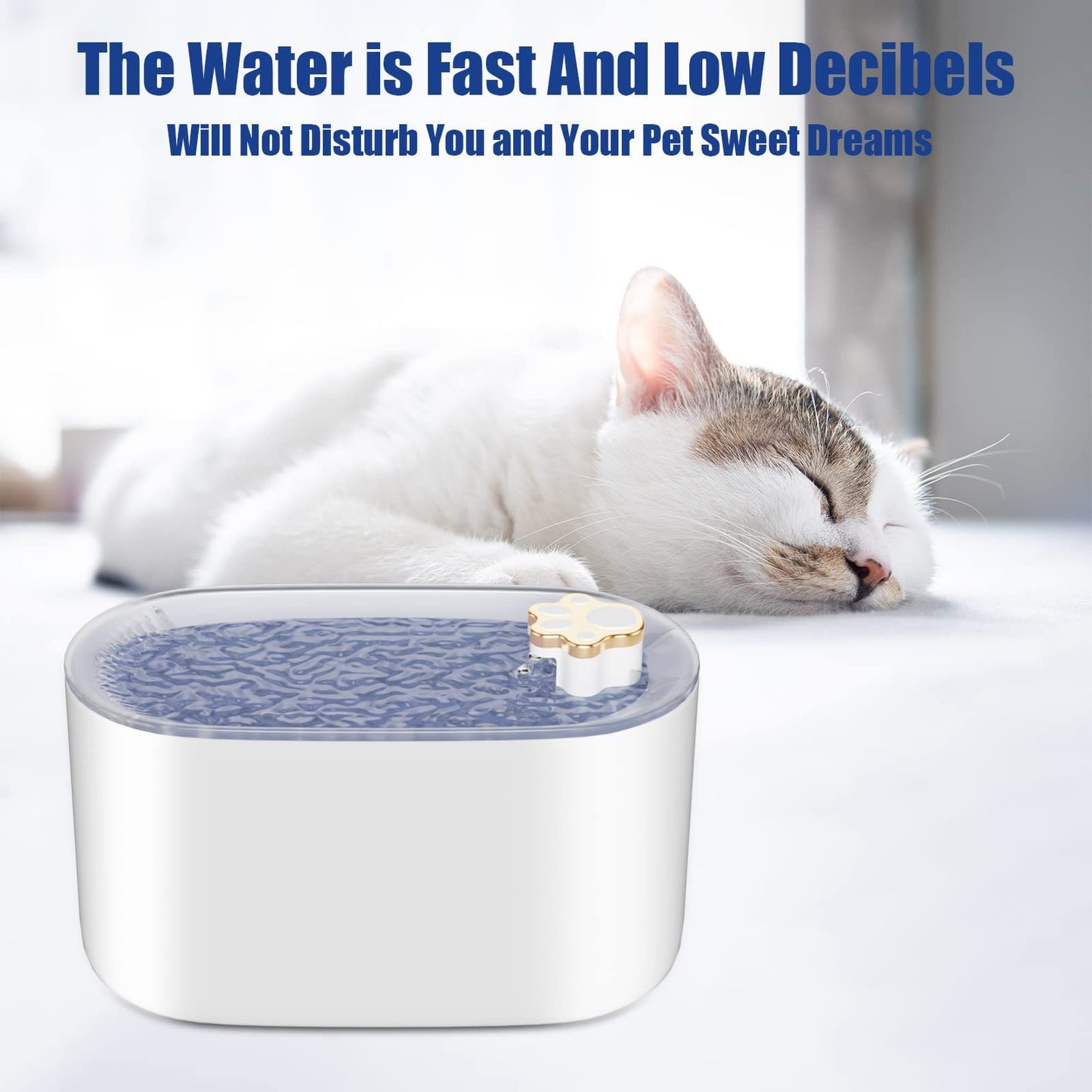 LED Cat Water Fountain – 3L Ultra-Quiet Automatic Dispenser
