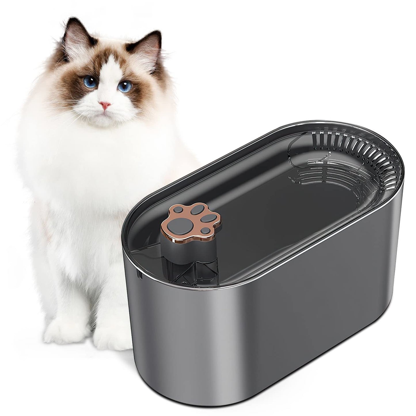 LED Cat Water Fountain – 3L Ultra-Quiet Automatic Dispenser