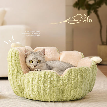 Cama para gatos con forma de cactus